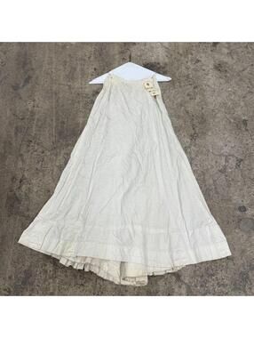 Cotton White Victorian Style Bustle Skirt 50s does 1800s Western Film Costume